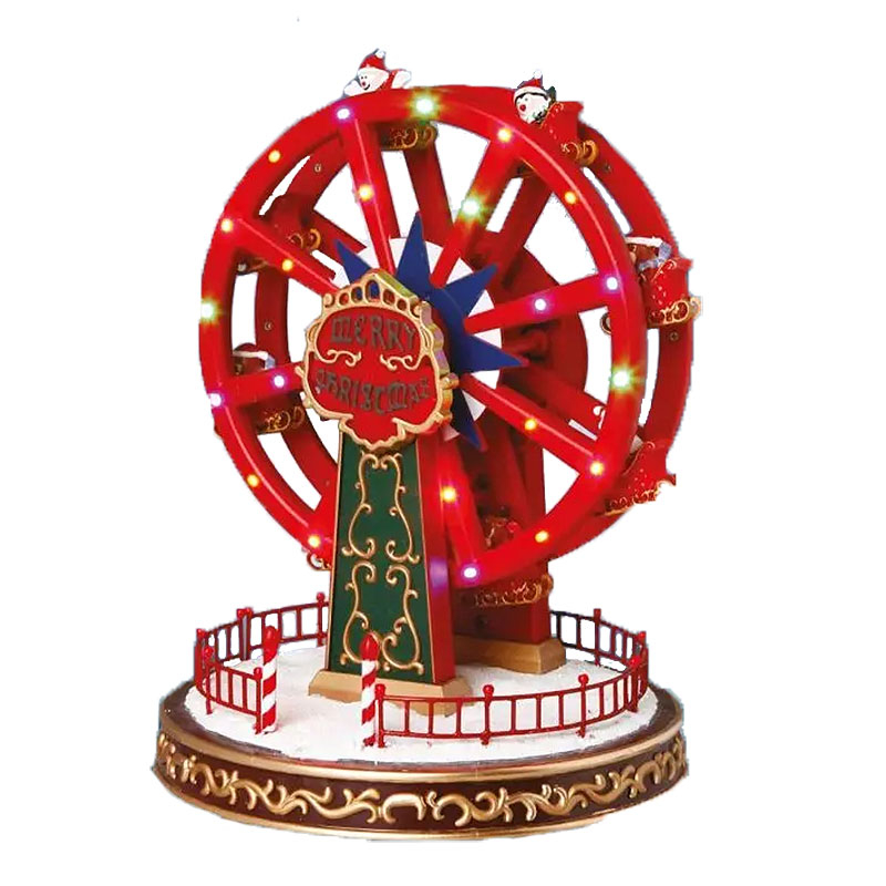 Χριστουγεννιάτικη Ρόδα Με Led - Μουσική - Κίνηση (Φ21x26.4) F-R 138304