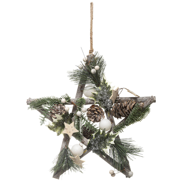 Χριστουγεννιάτικο Κρεμαστό Διακοσμητικό (30x30) A-S Nature Branch Star 142912S