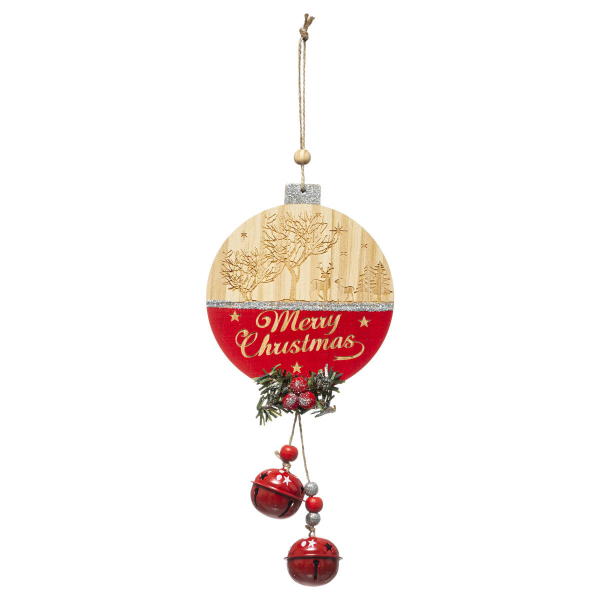Χριστουγεννιάτικο Κρεμαστό Διακοσμητικό (11x33) A-S Wooden Scenery Bell 175882
