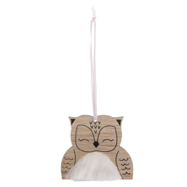 Στολίδι Χριστουγεννιάτικο (7.3x12) A-S Owl Fur 184262