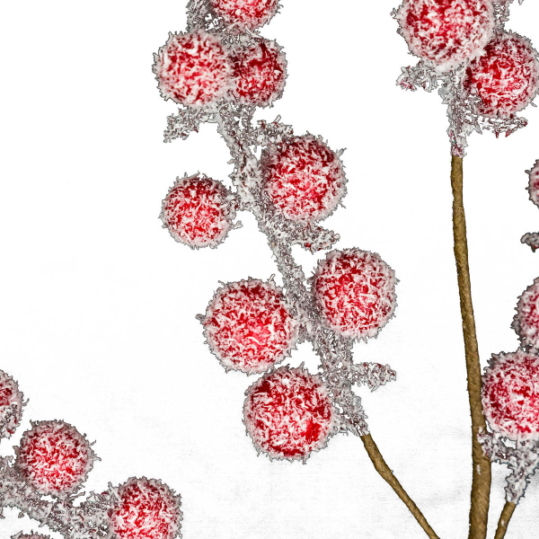 Χριστουγεννιάτικο Διακοσμητικό Λουλούδι 50εκ. A-S Frosted Red 137673RG