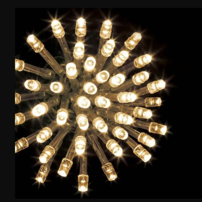 Χριστουγεννιάτικα Λαμπάκια 300 Led Σε Σειρά 30μ Θερμό Λευκό Με 8 Προγράμματα F-R 877713G