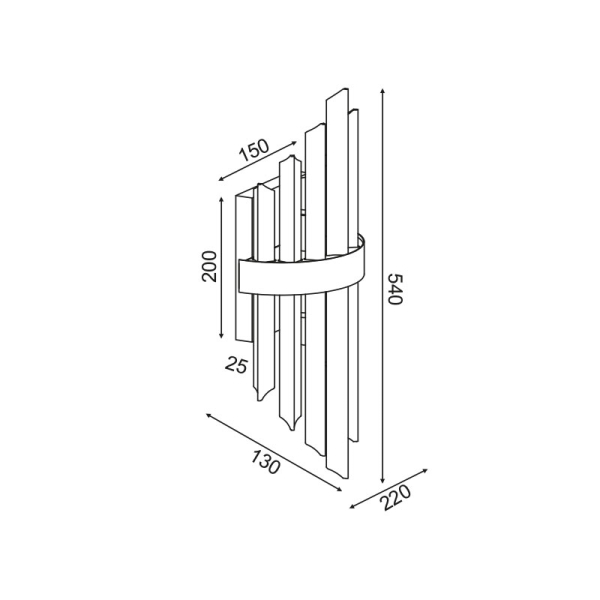 Απλίκα Τοίχου Aca Empire EG6172W54CG Gold