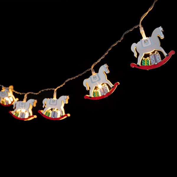 Χριστουγεννιάτικη Διακοσμητική Γιρλάντα Μπαταρίας Με 10 Led Φωτάκια F-R Horse 183159