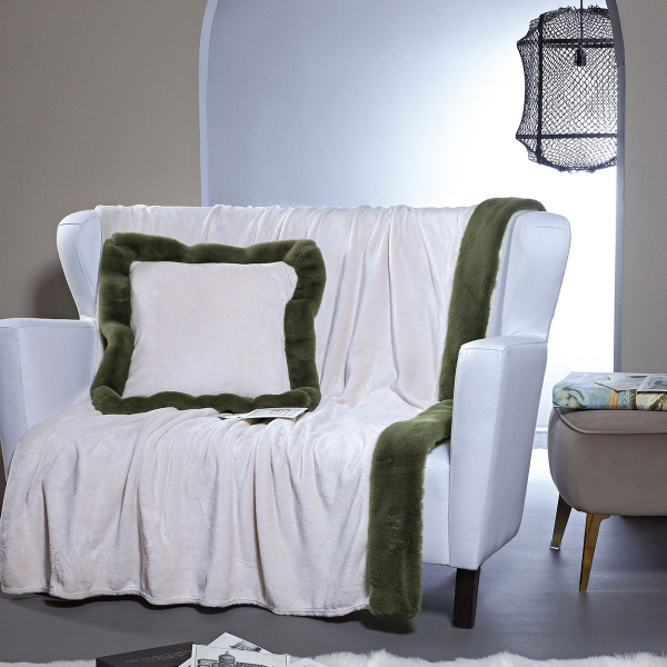 Ριχτάρι Καναπέ Διθέσιου Βελουτέ (180x240) Kentia Stylish Harry 10 Ecru/Green