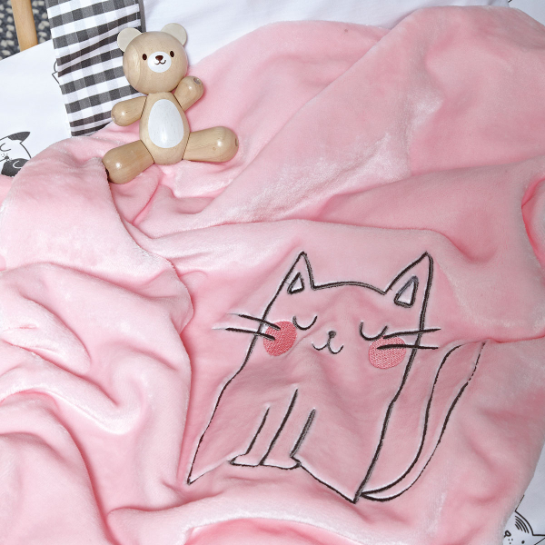 Κουβέρτα Βελουτέ Κούνιας Kentia Baby Kitty Cat