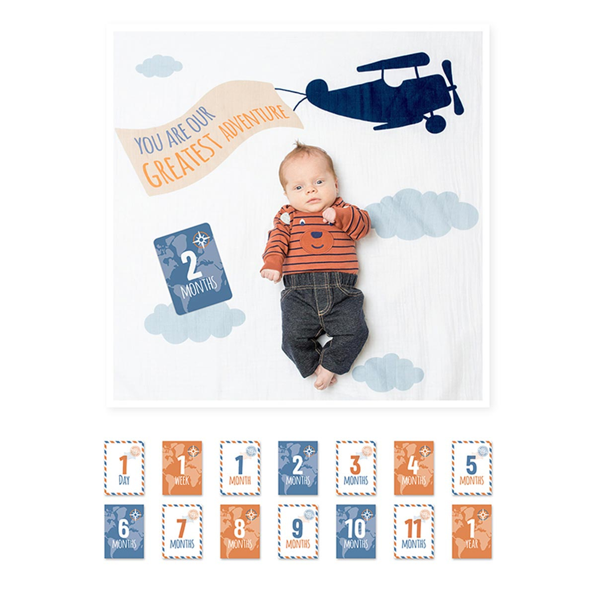 Σεντόνι Φωτογράφισης Μωρού + Κάρτες Lulujo Greatest Adventure LJ591 221470