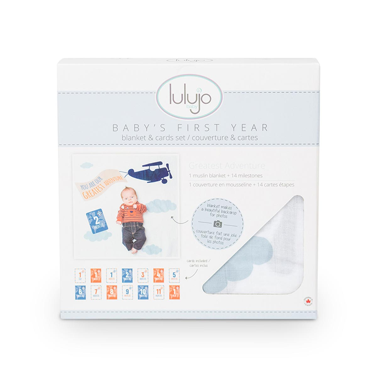 Σεντόνι Φωτογράφισης Μωρού + Κάρτες Lulujo Greatest Adventure Lj591 Home Παιδικά Διακόσμηση Παιδικού Δωματίου Spitishop