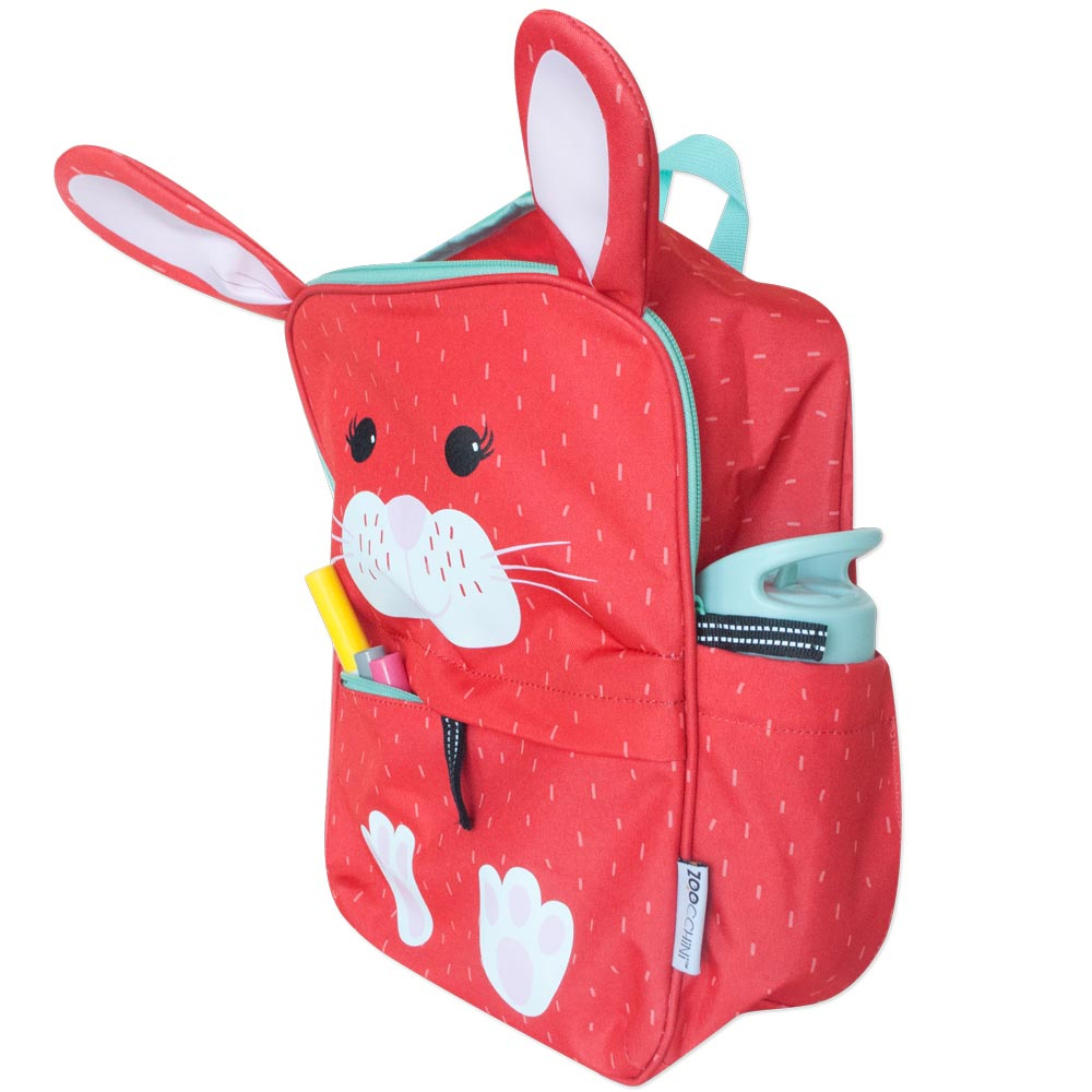 Σχολική Τσάντα Νηπιαγωγείου (25.4×10.2×30.5) Zoocchini Red Bunny