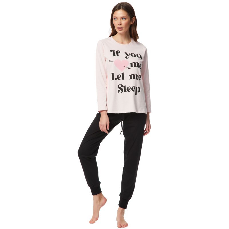 Πιτζάμα Γυναικεία Χειμωνιάτικη Minerva Sweet Girl 52223-678 Ροζ