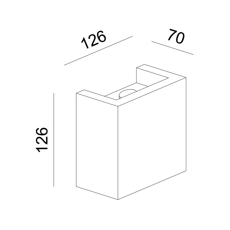 Απλίκα Τοίχου Aca Block G85261W Gypsum Home Φωτιστικά Spitishop