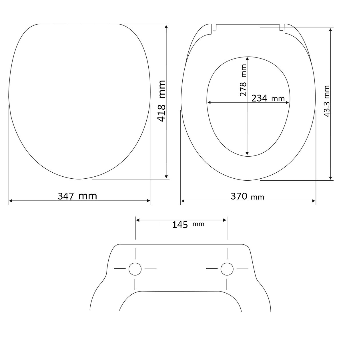 Καπάκι Λεκάνης (45 5X37) F-V Bamboo 174549 Home Μπάνιο Καπάκια - Τουαλέτας Spitishop