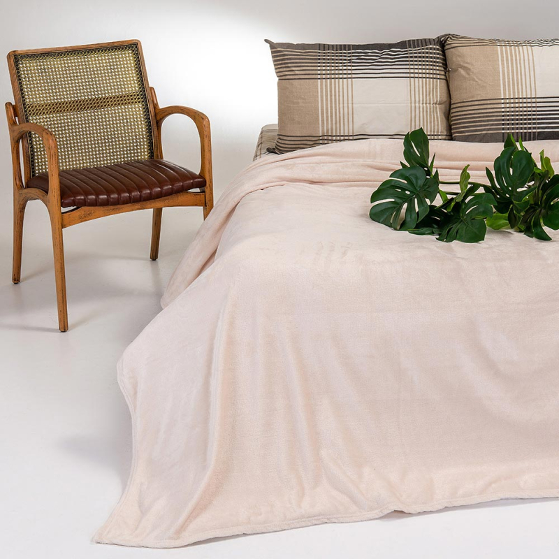 Κουβέρτα Fleece Υπέρδιπλη (220x240) Melinen Tokyo Ecru