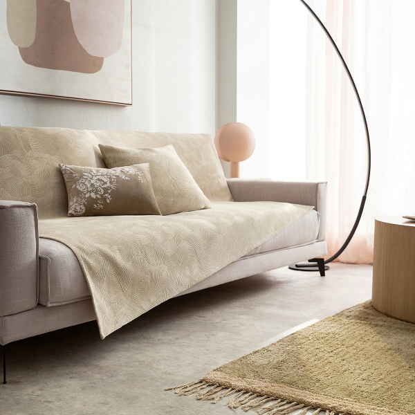 Βελουτέ Ριχτάρι Πολυθρόνας (180x180) Gofis Home Nimbus Willow Beige 447/52