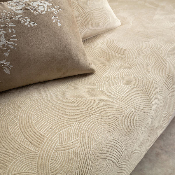 Ριχτάρι Καναπέ Διθέσιου Βελουτέ (180x250) Gofis Home Nimbus Willow Beige 447/52