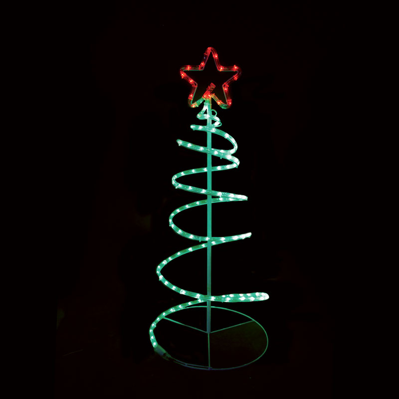 Χριστουγεννιάτικο Δέντρο Φωτοσωλήνας Με 120 Led Φωτάκια (Φ40x90) Aca Spiral Tree X0818319