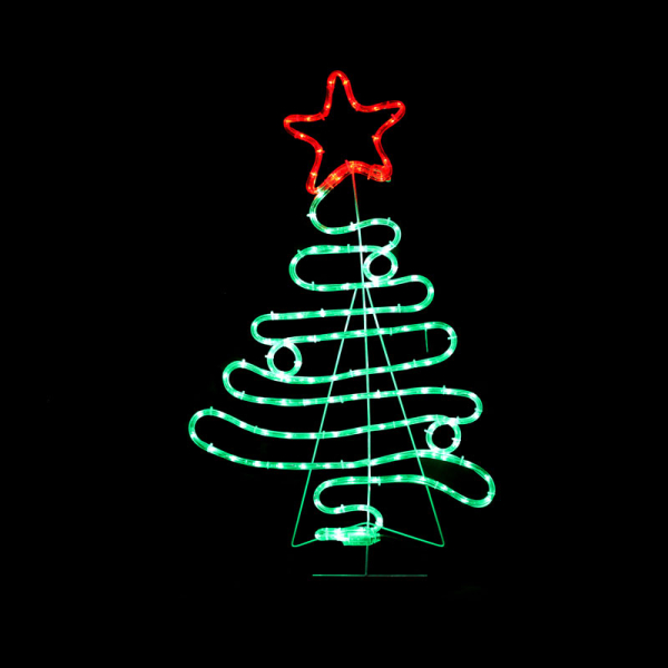 Χριστουγεννιάτικο Δέντρο Φωτοσωλήνας Με 132 Led Φωτάκια (54x90) Aca XTREELEDGR90
