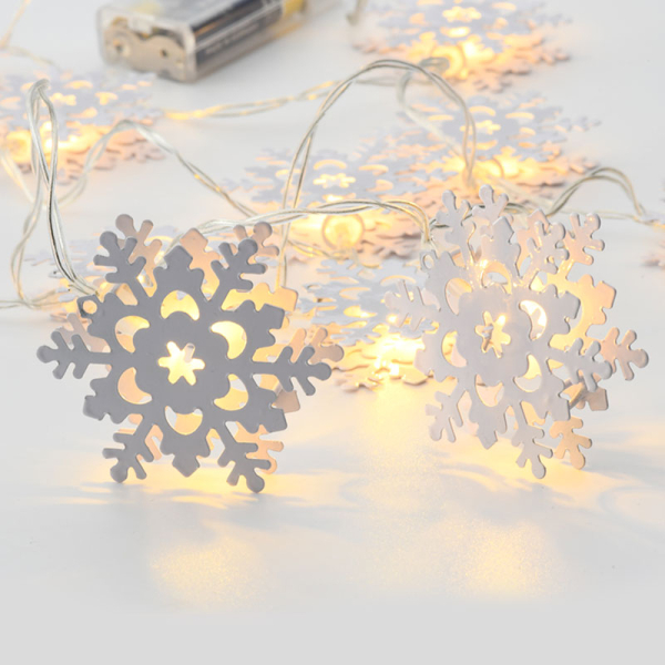 Χριστουγεννιάτικη Διακοσμητική Γιρλάντα Μπαταρίας Με 10 Led Φωτάκια Aca Snowflake XA10WW2A