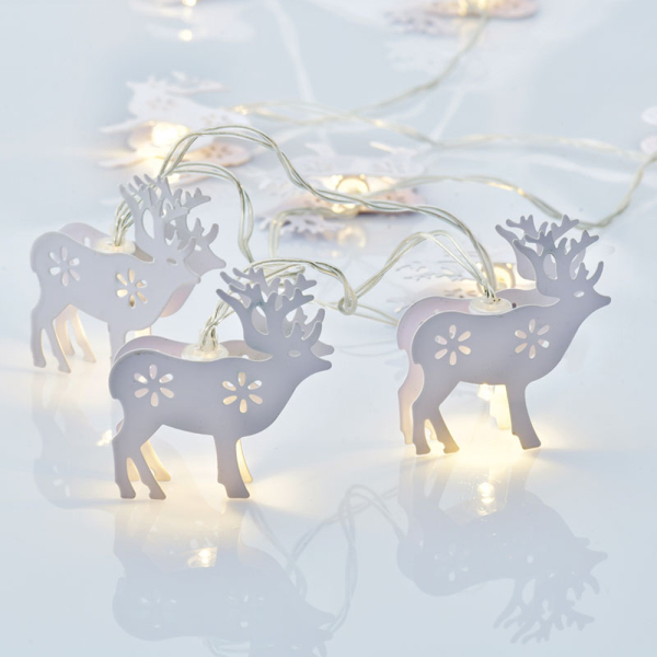 Χριστουγεννιάτικη Διακοσμητική Γιρλάντα Μπαταρίας Με 10 Led Φωτάκια Aca Reindeer XB10WW2A