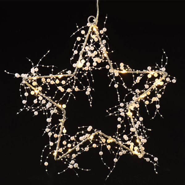 Χριστουγεννιάτικο Κρεμαστό Διακοσμητικό Με Led (28x28) Aca Star Wall XSTARDWW282A