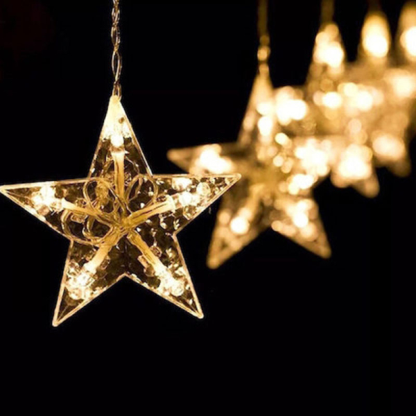 Χριστουγεννιάτικα Λαμπάκια 100 Led Βροχή 6μ Θερμό Λευκό Σταθερά Aca Star Icicle Warm X0610014202