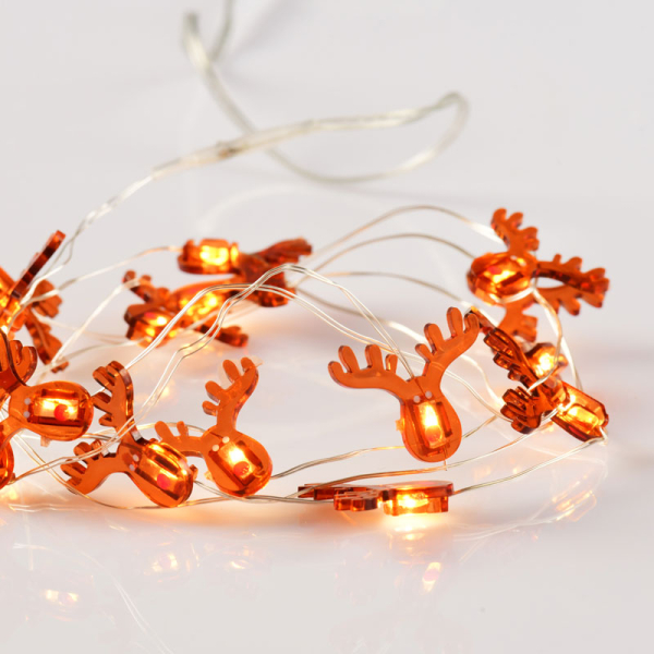 Χριστουγεννιάτικη Διακοσμητική Γιρλάντα Μπαταρίας Με 20 Led Φωτάκια Aca Reindeer X07151104