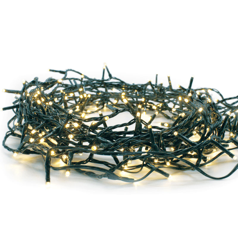 Χριστουγεννιάτικα Λαμπάκια 300 Led Σε Σειρά 18μ Θερμό Λευκό Με 8 Προγράμματα Aca X08300112