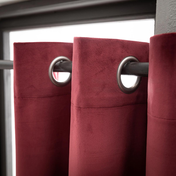 Κουρτίνα Βελουτέ (140x280) Με Τρουκς Gofis Home Winter Pomegranate 711/51