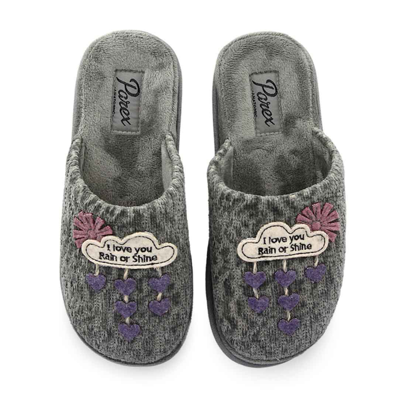 Παντόφλες Γυναικείες Parex 10126026 Γκρι