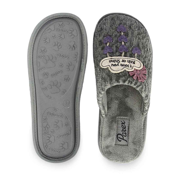 Παντόφλες Γυναικείες Parex 10126026 Γκρι