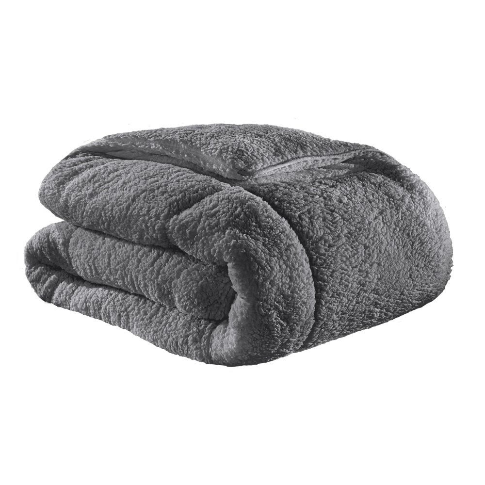 Κουβερτοπάπλωμα Υπέρδιπλο (220X240) Guy Laroche Mouton Anthracite Home Λευκά Είδη Κρεβατοκάμαρας Παπλώματα Υπέρδιπλα Διπλά Spitishop