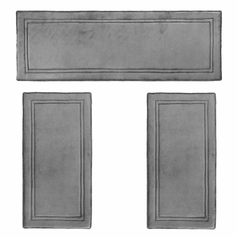 Χαλιά Κρεβατοκάμαρας (Σετ 3τμχ) Guy Laroche Softy Charcoal