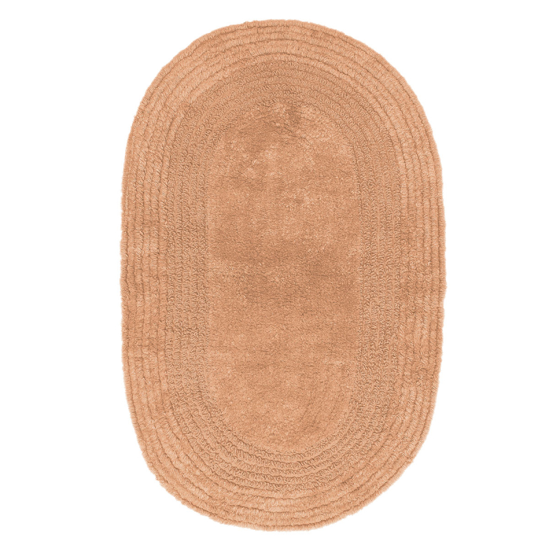 Πατάκι Μπάνιου Οβάλ (50x80) Palamaiki Ridge Caramel