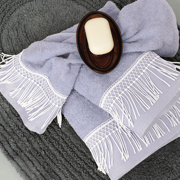 Πετσέτες Μπάνιου (Σετ 3τμχ) Palamaiki Towels Harper Lavender 450gsm