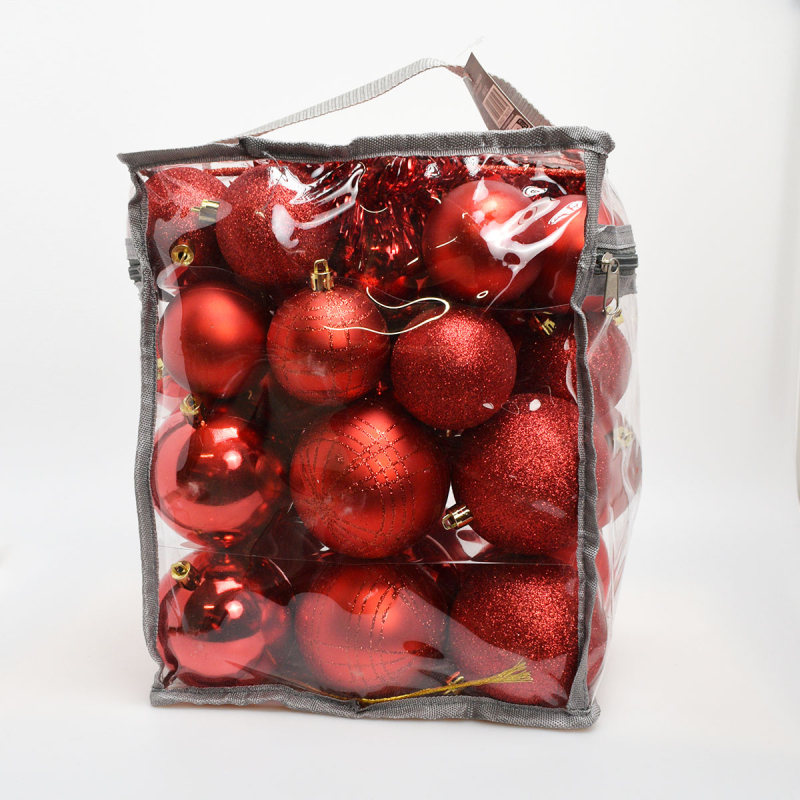 Χριστουγεννιάτικες Μπάλες (Σετ 52τμχ) A-S Red 184162