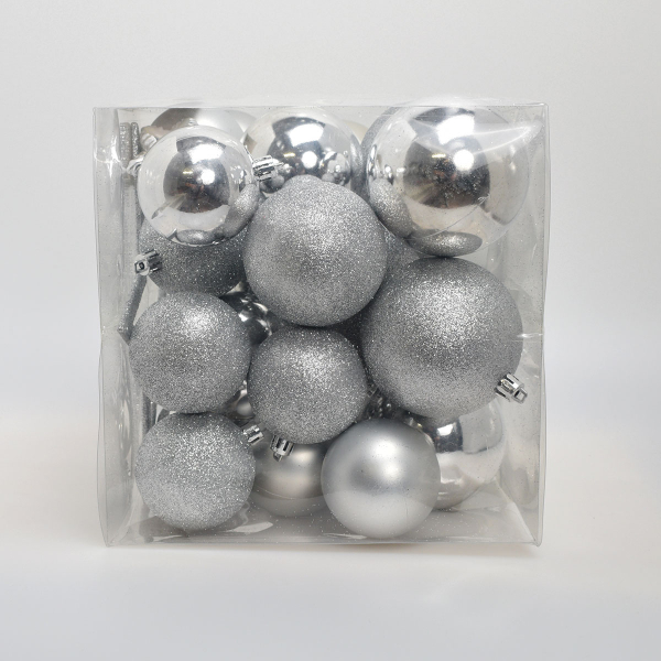 Χριστουγεννιάτικα Στολίδια (Σετ 35τμχ) A-S Silver 184168