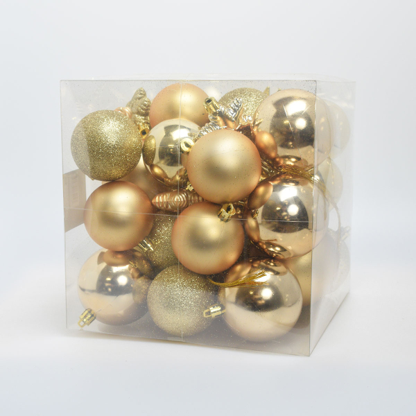 Χριστουγεννιάτικες Μπάλες (Σετ 35τμχ) A-S Gold 184167