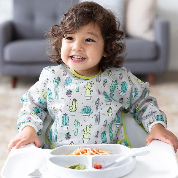 Σαλιάρα Με Μανίκια 6-24 Μηνών (35x33) Bumkins Cacti