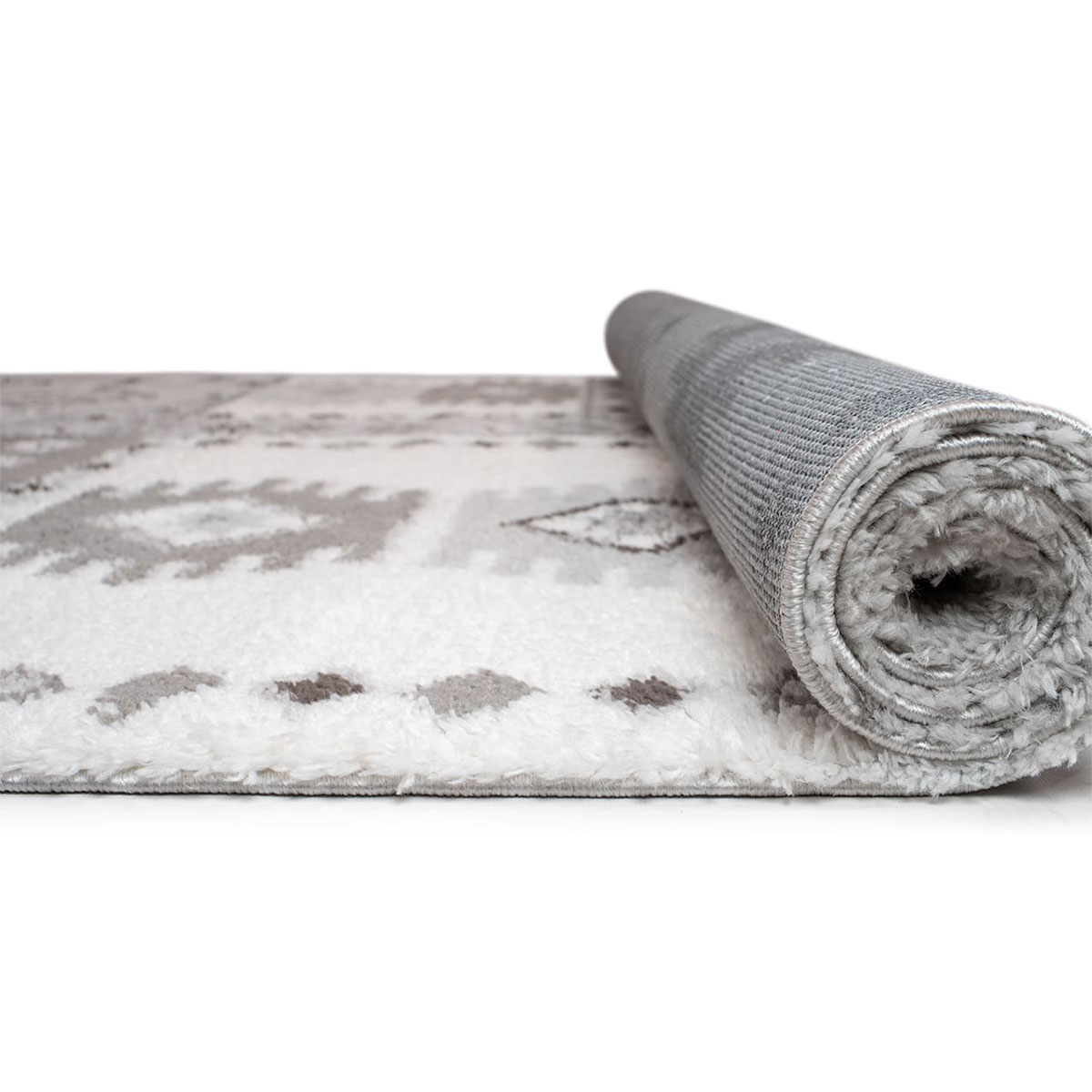 Χαλί (200X290) Βιοκαρπέτ Soft Shaggy R299B Grey White Home Χαλιά Σαλονιού Spitishop