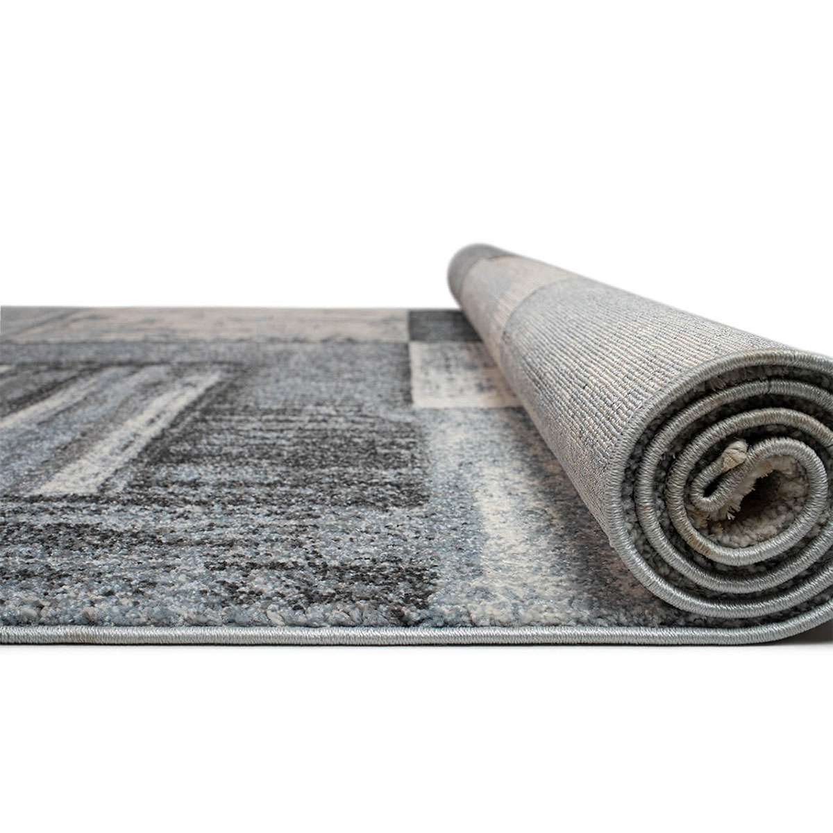 Χαλί Διαδρόμου (80X150) Βιοκαρπέτ Alva 3568A 78 Blue L Grey Home Χαλιά Διάδρομοι Spitishop