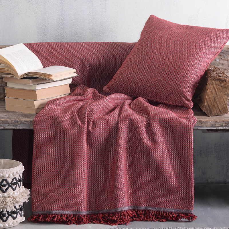 Ριχτάρι Καναπέ Τριθέσιου (180x280) Rythmos Luna Bordo