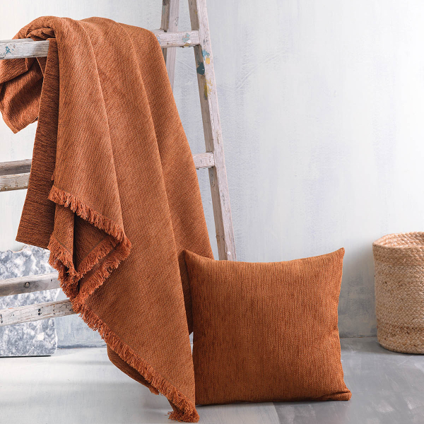 Ριχτάρι Καναπέ Τριθέσιου (180x280) Rythmos Essie Terracotta