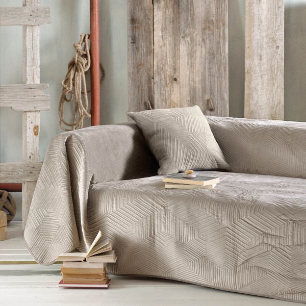 Ριχτάρι Πολυθρόνας Βελουτέ (160x180) Rythmos Selma Beige