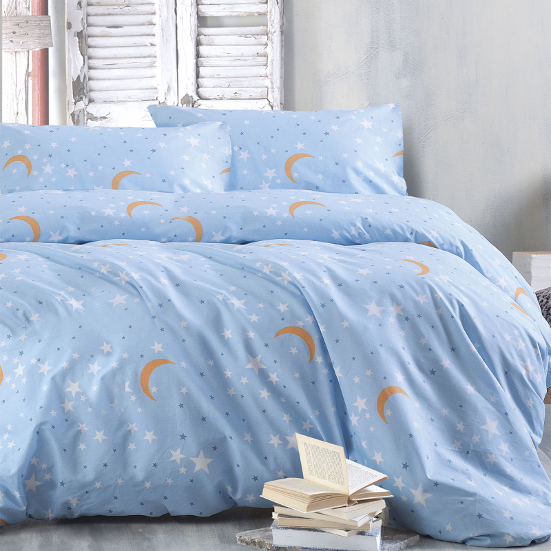 Κουβερλί Μονό (Σετ 160x240) Rythmos Symbol Moonlight Blue