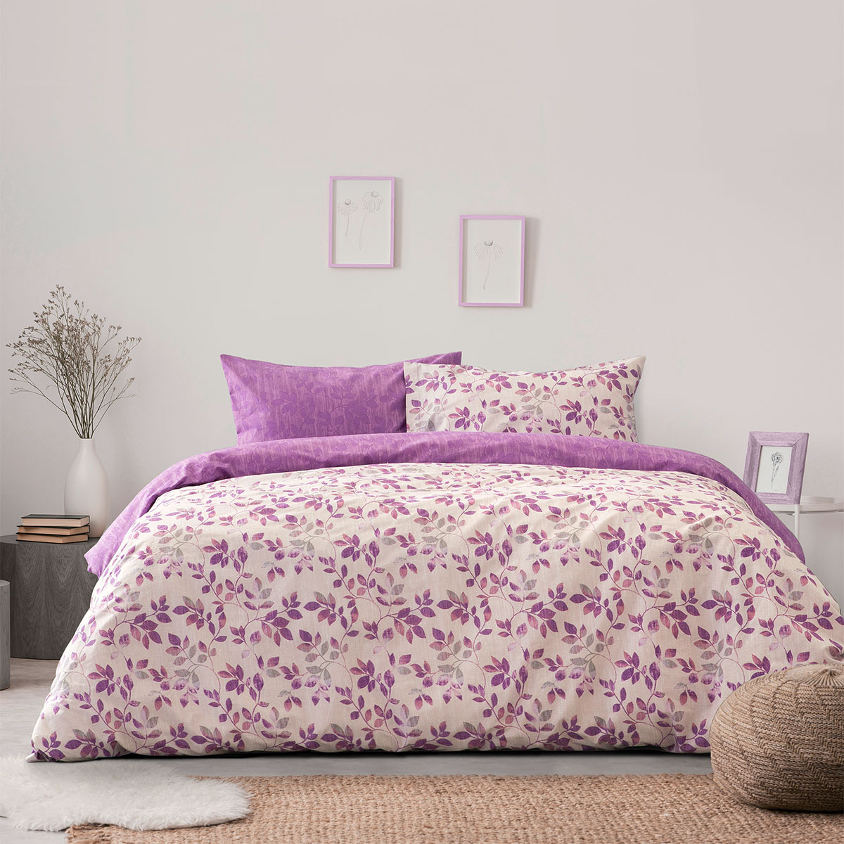Παπλωματοθήκη Υπέρδιπλη (Σετ 225×245) Kocoon Fall Lilac