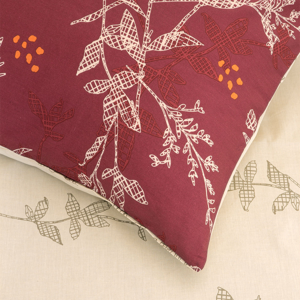 Σεντόνια Μονά (Σετ) Kocoon Grunge Rose Bordeaux