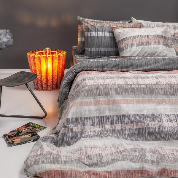 Παπλωματοθήκη Διπλή (200x245) 2 Όψεων Melinen Casual Line Cynthia Pink