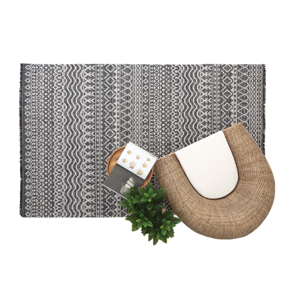 Χαλί All Season (157x230) Royal Carpet Casa Cotton 22077 Black