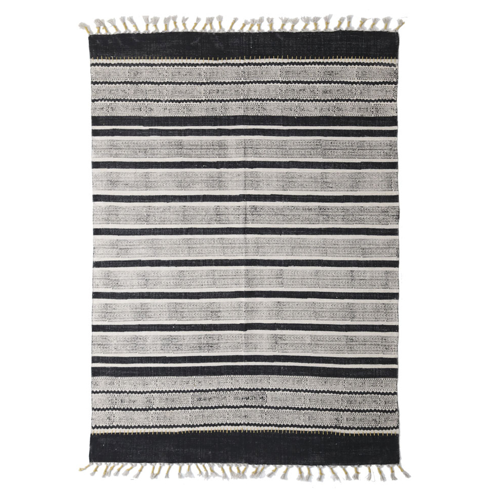 Χαλί Διαδρόμου (70×140) Royal Carpet Lotus Cotton Kilim 338 Black