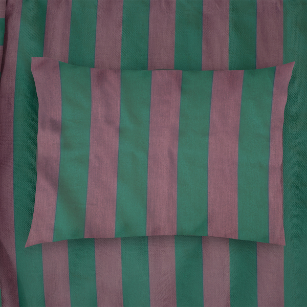 Μαξιλαροθήκη (50x70) Dimcol Stripes 156 Green/Antique